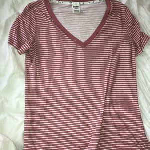 vs PINK M short sleeve stripped t-shirt